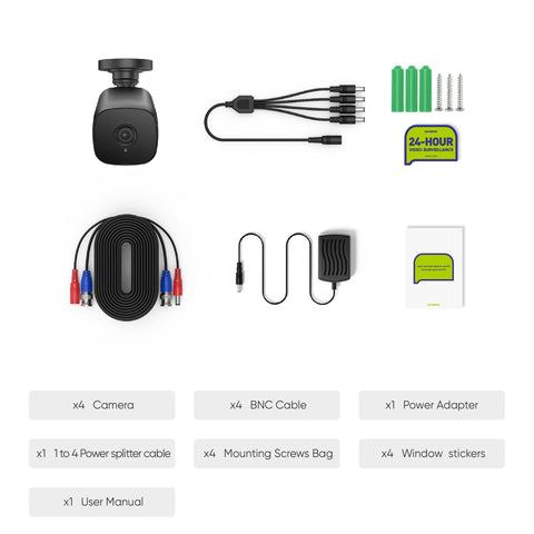 5MP Full HD Wired Bullet CCTV Security Cameras Kit 5MP Full HD Wired Bullet CCTV Security Cameras Kit