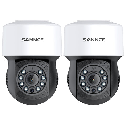 Pack of 2, 1080P AHD PT Dome Wired Security Camera, Pan 350° Tilt 90°, 100 ft Night Vision, Motion Detection, Waterproof Pack of 2, 1080P AHD PT Dome Wired Security Camera, Pan 350° Tilt 90°, 100 ft Night Vision, Motion Detection, Waterproof