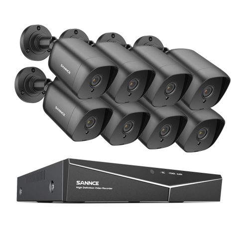 5MP 8 Channel Security Cameras System - Hybrid 5-in-1 CCTV DVR, Motion Detection, IP66 Weatherproof 5MP 8 Channel Security Cameras System - Hybrid 5-in-1 CCTV DVR, Motion Detection, IP66 Weatherproof