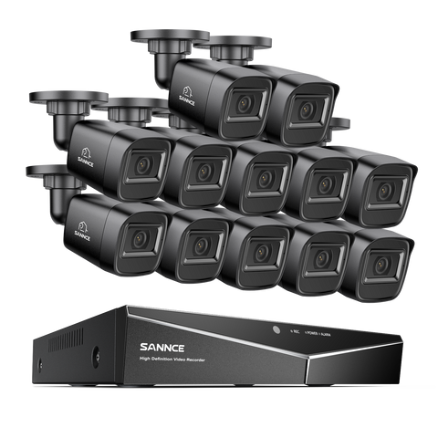 1080p 16 Channel 12 Camera Outdoor Wired Security System, Smart Motion Detection, 100 ft Infrared Night Vision, IP67 Weatherproof 1080p 16 Channel 12 Camera Outdoor Wired Security System, Smart Motion Detection, 100 ft Infrared Night Vision, IP67 Weatherproof