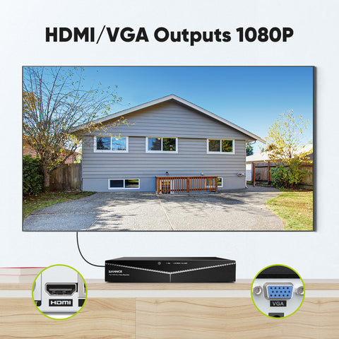 1080p 16 Channel 8 Camera Outdoor Wired Security System, Smart Motion Detection, 100 ft Infrared Night Vision, IP66 Weatherproof 1080p 16 Channel 8 Camera Outdoor Wired Security System, Smart Motion Detection, 100 ft Infrared Night Vision, IP66 Weatherproof