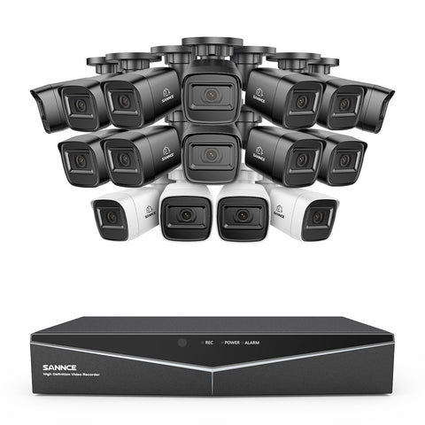 1080p 16 Channel 16 Camera Outdoor Wired Security System, Smart Motion Detection, 100 ft Infrared Night Vision, IP67 Weatherproof 1080p 16 Channel 16 Camera Outdoor Wired Security System, Smart Motion Detection, 100 ft Infrared Night Vision, IP67 Weatherproof