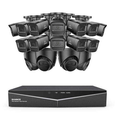 1080p 16 Channel 16 Camera Outdoor Wired Security System, Smart Motion Detection, 100 ft Infrared Night Vision, IP67 Weatherproof 1080p 16 Channel 16 Camera Outdoor Wired Security System, Smart Motion Detection, 100 ft Infrared Night Vision, IP67 Weatherproof