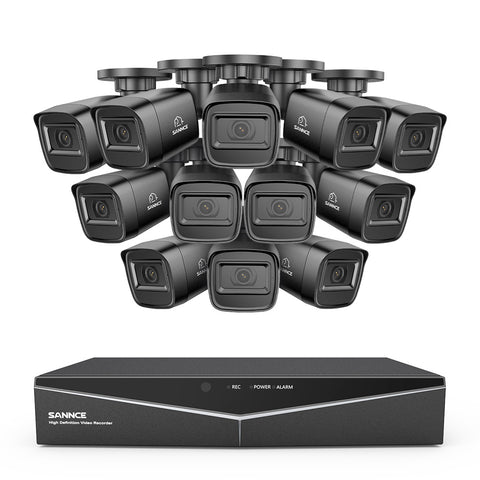 1080p 16 Channel 12 Camera Outdoor Wired Security System, Smart Motion Detection, 100 ft Infrared Night Vision, IP67 Weatherproof 1080p 16 Channel 12 Camera Outdoor Wired Security System, Smart Motion Detection, 100 ft Infrared Night Vision, IP67 Weatherproof