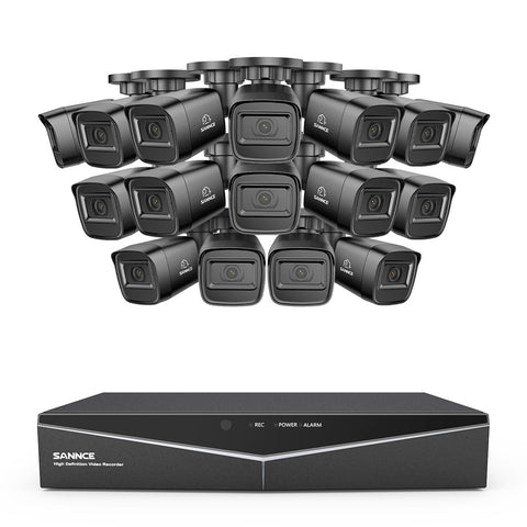 1080p 16 Channel 16 Camera Outdoor Wired Security System, Smart Motion Detection, 100 ft Infrared Night Vision, IP67 Weatherproof 1080p 16 Channel 16 Camera Outdoor Wired Security System, Smart Motion Detection, 100 ft Infrared Night Vision, IP67 Weatherproof