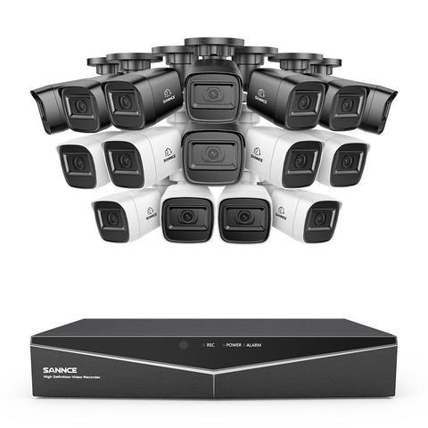 1080p 16 Channel 16 Camera Outdoor Wired Security System, Smart Motion Detection, 100 ft Infrared Night Vision, IP67 Weatherproof 1080p 16 Channel 16 Camera Outdoor Wired Security System, Smart Motion Detection, 100 ft Infrared Night Vision, IP67 Weatherproof