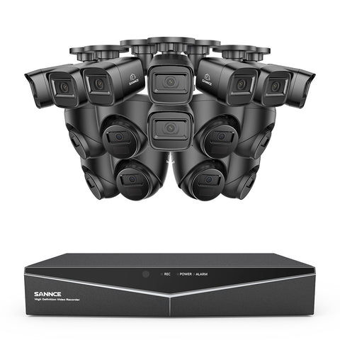 1080p 16 Channel 16 Camera Outdoor Wired Security System, Smart Motion Detection, 100 ft Infrared Night Vision, IP67 Weatherproof 1080p 16 Channel 16 Camera Outdoor Wired Security System, Smart Motion Detection, 100 ft Infrared Night Vision, IP67 Weatherproof