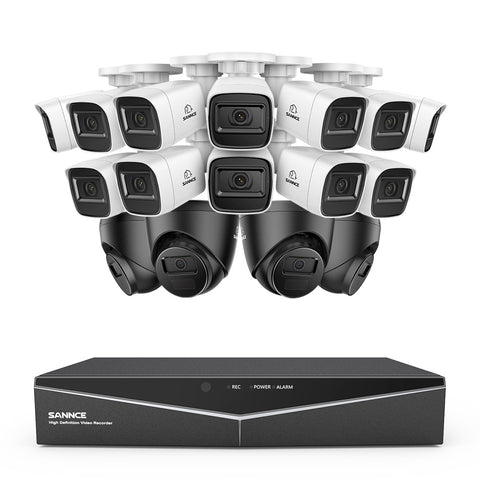 1080p 16 Channel 16 Camera Outdoor Wired Security System, Smart Motion Detection, 100 ft Infrared Night Vision, IP67 Weatherproof 1080p 16 Channel 16 Camera Outdoor Wired Security System, Smart Motion Detection, 100 ft Infrared Night Vision, IP67 Weatherproof