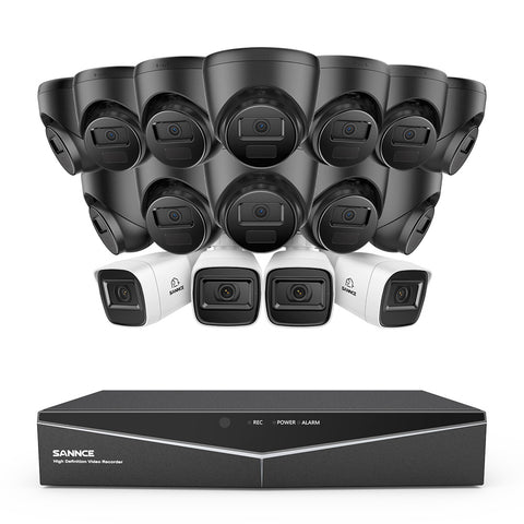 1080p 16 Channel 16 Camera Outdoor Wired Security System, Smart Motion Detection, 100 ft Infrared Night Vision, IP67 Weatherproof 1080p 16 Channel 16 Camera Outdoor Wired Security System, Smart Motion Detection, 100 ft Infrared Night Vision, IP67 Weatherproof