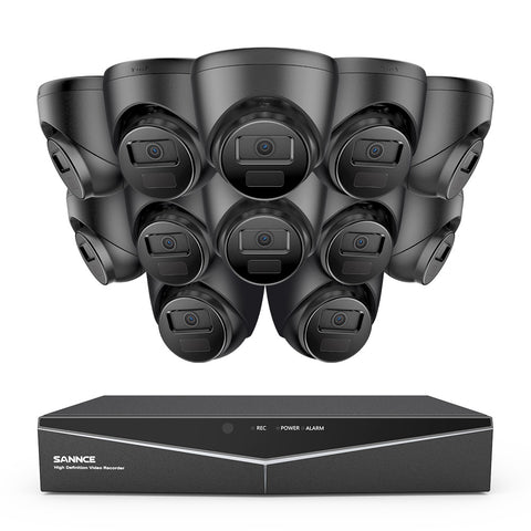1080p 16 Channel 12 Camera Outdoor Wired Security System, Smart Motion Detection, 100 ft Infrared Night Vision, IP66 Weatherproof 1080p 16 Channel 12 Camera Outdoor Wired Security System, Smart Motion Detection, 100 ft Infrared Night Vision, IP66 Weatherproof