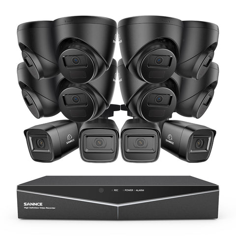 1080p 16 Channel 12 Camera Outdoor Wired Security System, Smart Motion Detection, 100 ft Infrared Night Vision, IP67 Weatherproof 1080p 16 Channel 12 Camera Outdoor Wired Security System, Smart Motion Detection, 100 ft Infrared Night Vision, IP67 Weatherproof