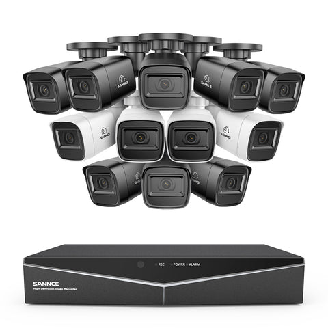 1080p 16 Channel 12 Camera Outdoor Wired Security System, Smart Motion Detection, 100 ft Infrared Night Vision, IP67 Weatherproof 1080p 16 Channel 12 Camera Outdoor Wired Security System, Smart Motion Detection, 100 ft Infrared Night Vision, IP67 Weatherproof