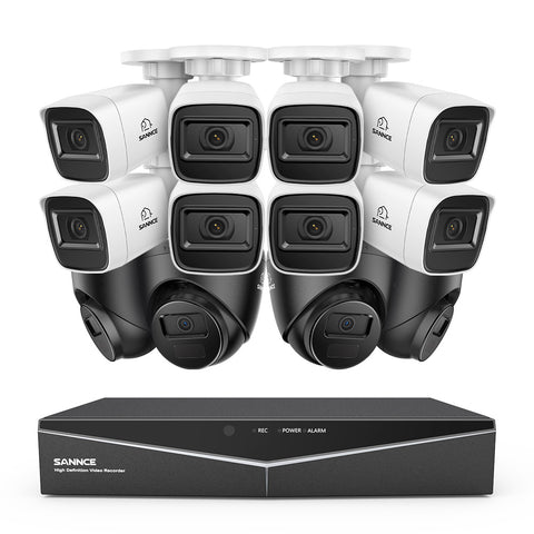 1080p 16 Channel 12 Camera Outdoor Wired Security System, Smart Motion Detection, 100 ft Infrared Night Vision, IP67 Weatherproof 1080p 16 Channel 12 Camera Outdoor Wired Security System, Smart Motion Detection, 100 ft Infrared Night Vision, IP67 Weatherproof