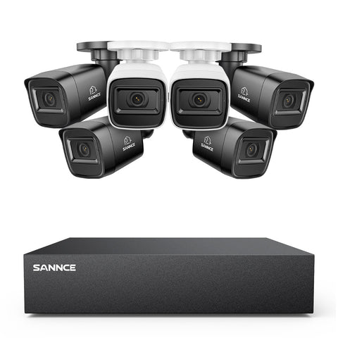 1080P 8-Channel Wired Security DVR System with 6pcs 2MP Outdoor Bullet CCTV Cameras, Smart Human / Vehicle / Motion Detection 1080P 8-Channel Wired Security DVR System with 6pcs 2MP Outdoor Bullet CCTV Cameras, Smart Human / Vehicle / Motion Detection