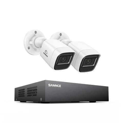 8 Channel 1080P Wired Security Camera System - Hybrid DVR, 2pcs 2MP Bullet Cameras, Outdoor & Indoor, Smart Motion Detection, Remote Access 8 Channel 1080P Wired Security Camera System - Hybrid DVR, 2pcs 2MP Bullet Cameras, Outdoor & Indoor, Smart Motion Detection, Remote Access