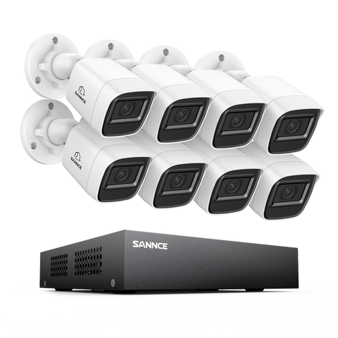 8 Channel 5MP Wired Security Camera System - Hybrid DVR, 8pcs 2MP Bullet Cameras, Outdoor & Indoor, Smart Motion Detection, Remote Access 8 Channel 5MP Wired Security Camera System - Hybrid DVR, 8pcs 2MP Bullet Cameras, Outdoor & Indoor, Smart Motion Detection, Remote Access