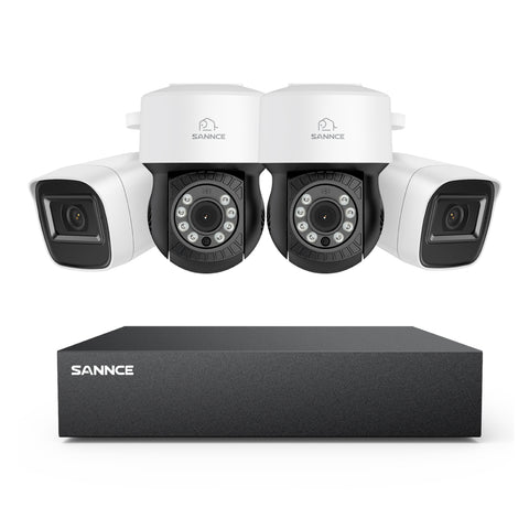 1080P 8 Channel PT Security Camera System - Hybrid 5-in-1 DVR, Pan & Tilt CCTV Camera, 100 ft Night Vision, Motion Detection, Outdoor, Waterproof 1080P 8 Channel PT Security Camera System - Hybrid 5-in-1 DVR, Pan & Tilt CCTV Camera, 100 ft Night Vision, Motion Detection, Outdoor, Waterproof