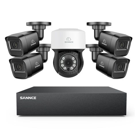 1080P 8 Channel PT Security Camera System - Hybrid 5-in-1 DVR, Pan & Tilt CCTV Camera, 100 ft Night Vision, Motion Detection, Outdoor, Waterproof 1080P 8 Channel PT Security Camera System - Hybrid 5-in-1 DVR, Pan & Tilt CCTV Camera, 100 ft Night Vision, Motion Detection, Outdoor, Waterproof