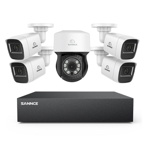 1080P 8 Channel PT Security Camera System - Hybrid 5-in-1 DVR, Pan & Tilt CCTV Camera, 100 ft Night Vision, Motion Detection, Outdoor, Waterproof 1080P 8 Channel PT Security Camera System - Hybrid 5-in-1 DVR, Pan & Tilt CCTV Camera, 100 ft Night Vision, Motion Detection, Outdoor, Waterproof