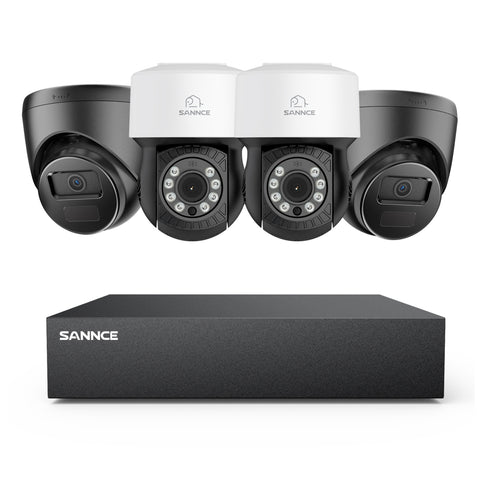 1080P 8 Channel PT Security Camera System - Hybrid 5-in-1 DVR, Pan & Tilt CCTV Camera, 100 ft Night Vision, Motion Detection, Outdoor, Waterproof 1080P 8 Channel PT Security Camera System - Hybrid 5-in-1 DVR, Pan & Tilt CCTV Camera, 100 ft Night Vision, Motion Detection, Outdoor, Waterproof