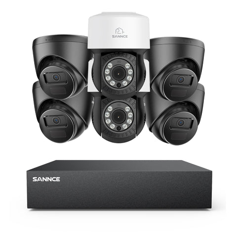 1080P 8 Channel PT Security Camera System - Hybrid 5-in-1 DVR, Pan & Tilt CCTV Camera, 100 ft Night Vision, Motion Detection, Outdoor, Waterproof 1080P 8 Channel PT Security Camera System - Hybrid 5-in-1 DVR, Pan & Tilt CCTV Camera, 100 ft Night Vision, Motion Detection, Outdoor, Waterproof