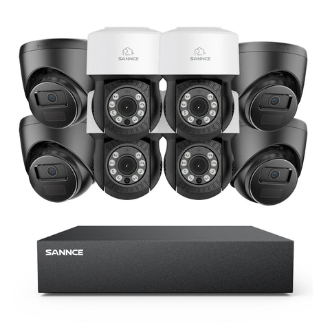 1080P 8 Channel PT Security Camera System - Hybrid 5-in-1 DVR, Pan & Tilt CCTV Camera, 100 ft Night Vision, Motion Detection, Outdoor, Waterproof 1080P 8 Channel PT Security Camera System - Hybrid 5-in-1 DVR, Pan & Tilt CCTV Camera, 100 ft Night Vision, Motion Detection, Outdoor, Waterproof