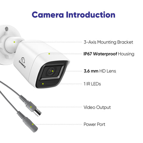 8 Channel 1080P Wired Security Camera System - Hybrid DVR, 4pcs 2MP Bullet Cameras, Outdoor & Indoor, Smart Motion Detection, Remote Access 8 Channel 1080P Wired Security Camera System - Hybrid DVR, 4pcs 2MP Bullet Cameras, Outdoor & Indoor, Smart Motion Detection, Remote Access