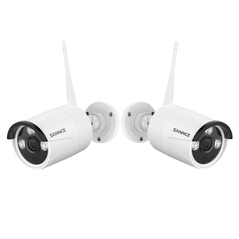 3MP Wireless Security Camera, 2Pcs WiFi IP Cameras for SANNCE N48WHE NVR, AI Human Detection, Work with Alexa, 100ft Night Vision, Remote Access & Smart Motion Alerts 3MP Wireless Security Camera, 2Pcs WiFi IP Cameras for SANNCE N48WHE NVR, AI Human Detection, Work with Alexa, 100ft Night Vision, Remote Access & Smart Motion Alerts