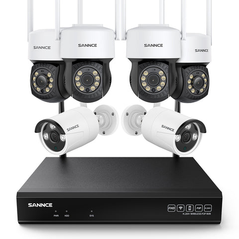 5MP 8-Channel Wireless PT & Bullet Security Camera System, 8MP NVR, 5MP Wifi Pan & Tilt IP Cameras, Two-Way Audio, IP66 Waterproof, Smart AI Human Detection, Work With Alexa 5MP 8-Channel Wireless PT & Bullet Security Camera System, 8MP NVR, 5MP Wifi Pan & Tilt IP Cameras, Two-Way Audio, IP66 Waterproof, Smart AI Human Detection, Work With Alexa