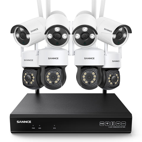 5MP 8-Channel Wireless PT & Bullet Security Camera System, 8MP NVR, 5MP Wifi Pan & Tilt IP Cameras, Two-Way Audio, IP66 Waterproof, Smart AI Human Detection, Work With Alexa 5MP 8-Channel Wireless PT & Bullet Security Camera System, 8MP NVR, 5MP Wifi Pan & Tilt IP Cameras, Two-Way Audio, IP66 Waterproof, Smart AI Human Detection, Work With Alexa