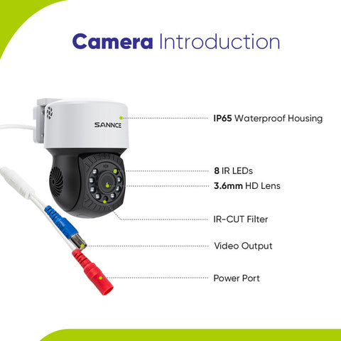 1080P 8 Channel PT Security Camera System - Hybrid 5-in-1 DVR, Pan & Tilt CCTV Camera, 100 ft Night Vision, Motion Detection, Outdoor, Waterproof 1080P 8 Channel PT Security Camera System - Hybrid 5-in-1 DVR, Pan & Tilt CCTV Camera, 100 ft Night Vision, Motion Detection, Outdoor, Waterproof