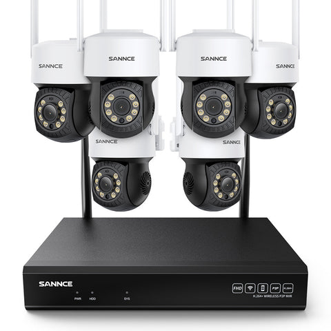 5MP 8-Channel Wireless PT Security Camera System, 8MP NVR, 5MP Wifi Pan & Tilt IP Cameras, Two-Way Audio, IP66 Waterproof, Smart AI Human Detection, Work With Alexa 5MP 8-Channel Wireless PT Security Camera System, 8MP NVR, 5MP Wifi Pan & Tilt IP Cameras, Two-Way Audio, IP66 Waterproof, Smart AI Human Detection, Work With Alexa