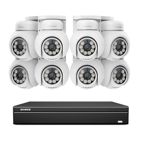 16 Channel 4K PoE PTZ Security Camera System, 8MP Outdoor PoE IP Cameras, Pan & Tilt, ONVIF Supported NVR, Two-Way Audio, Smart Human/Vehicle Detection 16 Channel 4K PoE PTZ Security Camera System, 8MP Outdoor PoE IP Cameras, Pan & Tilt, ONVIF Supported NVR, Two-Way Audio, Smart Human/Vehicle Detection