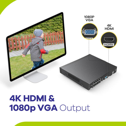 8 Channel 5MP PoE Security Camera System, 4K NVR & 8pcs 5MP Outdoor PoE IP Cameras, ONVIF Supported, H.265+, Audio Recording, Smart Motion Detection 8 Channel 5MP PoE Security Camera System, 4K NVR & 8pcs 5MP Outdoor PoE IP Cameras, ONVIF Supported, H.265+, Audio Recording, Smart Motion Detection