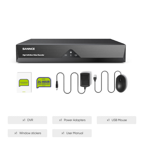 Certified Refurbished, 1080P 8-channel 5-in-1 Security DVR Recorder, Intelligent Motion Detection