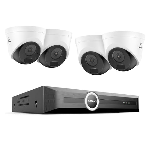 3MP 8 Channel PoE Security System, 6MP NVR, S+265., Human & Vehicle Detection, Smart Playback, Smart Notification with Image Attached