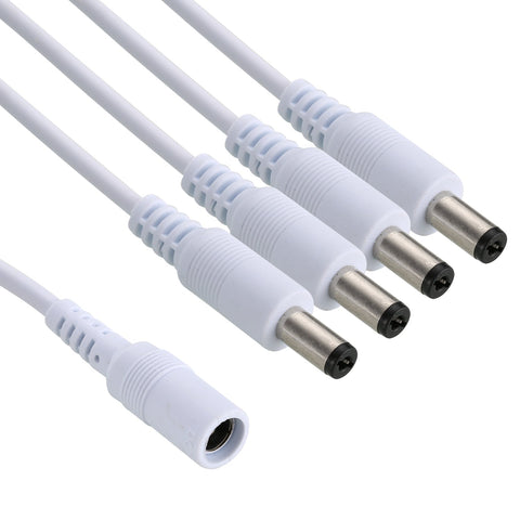 One-Quarter Power Cord, 330mm Long, With Wire File, Multi-Stranded Bare Copper Core, 5.5*2.1 Tuning Fork Connector
