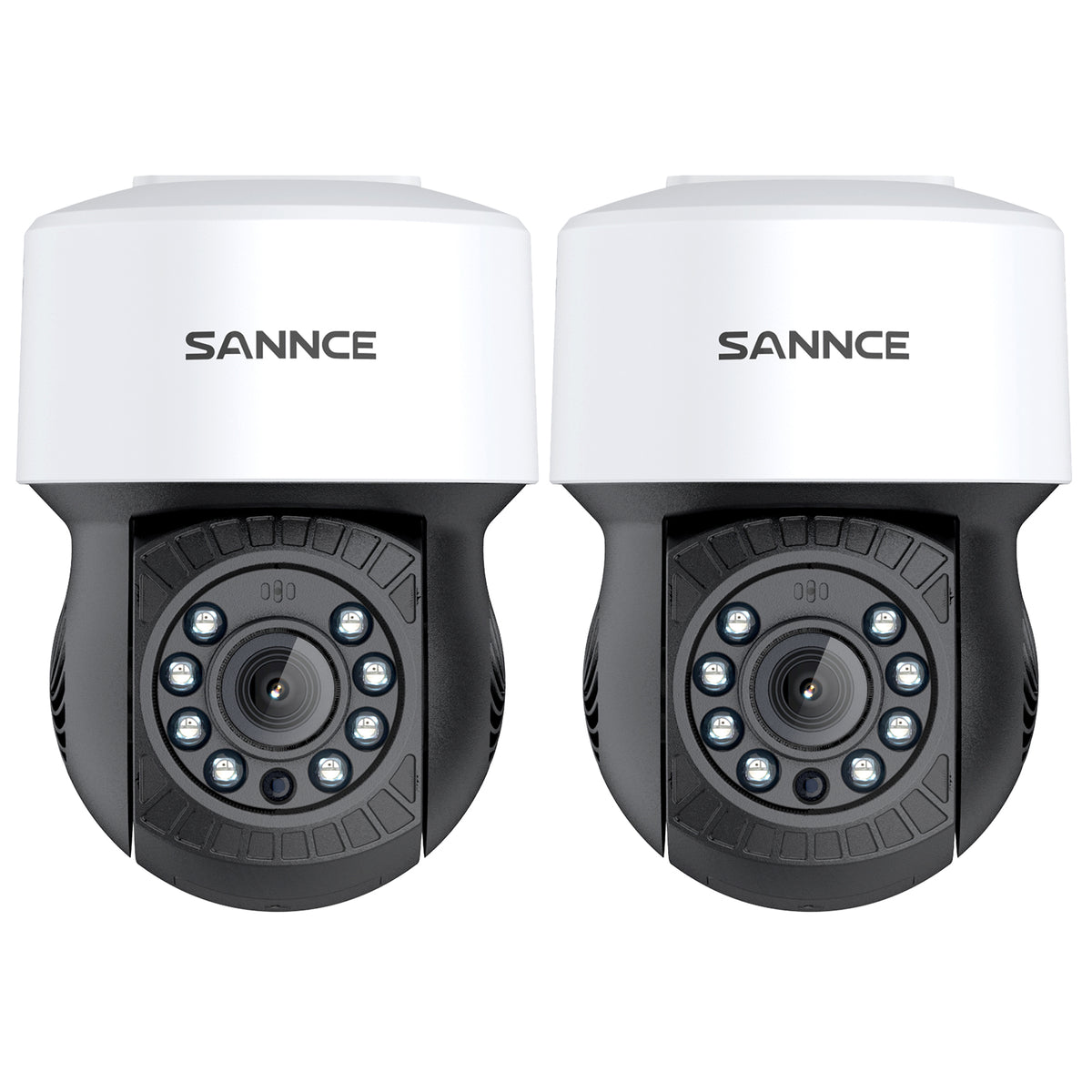 Pack of 2, 1080P AHD PT Dome Wired Security Camera, Pan 350° Tilt 90°, 100 ft Night Vision, Motion Detection, Waterproof