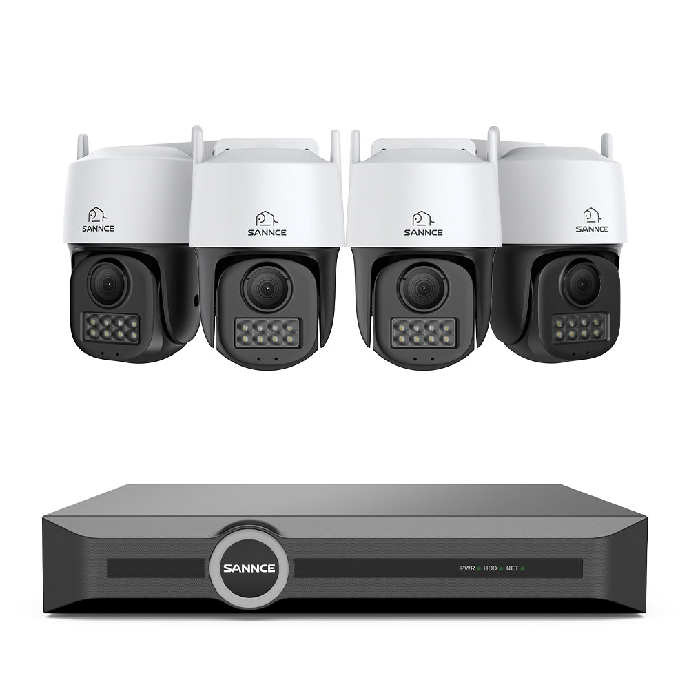 ER500 - 5MP 8 Channel PoE Security System, 6MP NVR + PT IP Cameras, S+265., AI Human & Vehicle Detection, Smart Playback, Smart Notification with Image Attached