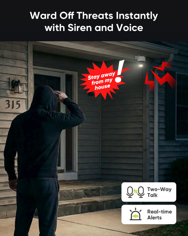 HR500 - 5MP Outdoor PT PoE Security Camera, Pan & Tilt, AI Human & Vehicle Detection, Support microSD Card Slot