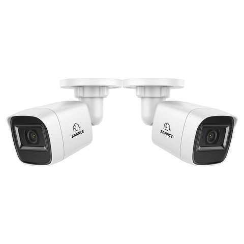 2MP 2pcs Outdoor Bullet CCTV Cameras, Smart Human / Vehicle / Motion Detection(2-Pack)
