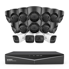 1080p 16 Channel 16 Camera Outdoor Wired Security System, Smart Motion Detection, 100 ft Infrared Night Vision, IP67 Weatherproof