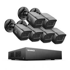 5MP 8-Channel Wired Security DVR System with 6pcs 2MP Outdoor CCTV Cameras, Smart Human / Vehicle / Motion Detection