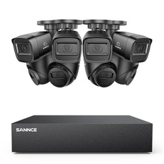 5MP 8-Channel Wired Security DVR System with 8pcs 2MP Outdoor CCTV Cameras, Smart Human / Vehicle / Motion Detection