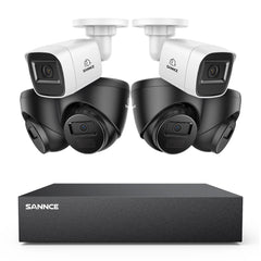 5MP 8-Channel Wired Security DVR System with 6pcs 2MP Outdoor Bullet CCTV Cameras, Smart Human / Vehicle / Motion Detection