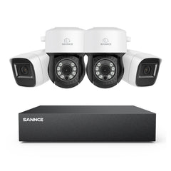 1080P 8 Channel PT Security Camera System - Hybrid 5-in-1 DVR, Pan & Tilt CCTV Camera, 100 ft Night Vision, Motion Detection, Outdoor, Waterproof