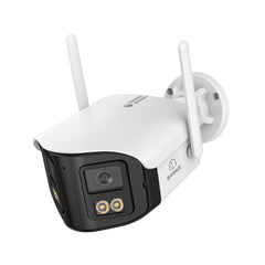 4MP Dual-Lens 170° Ultra-Wide WiFi 6 Security Camera, 32:9 Panoramic View, Two-Way Audio, PoE, Color Night Vision, Alexa & ONVIF Compatible, IP66