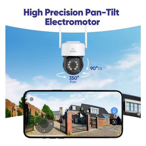 2K Super HD PT 10 Channel NVR w/3MP Wireless Pan & Tilt Camera System, 10.1'' LCD Monitor, Pack of 2 Cameras, 66FT Night Vision and 33FT Full Colour, Smart Auto Tracking, Two-Way Voice Intercom, Customized Motion Areas, Work with Alexa