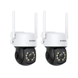 Pack of 2, 2K 4MP Outdoor Pan Tilt Wireless Dome Security Camera, Full Color Night Vision, 2-Way Audio, Smart AI Human Detection, Support Alexa/Google Assistant