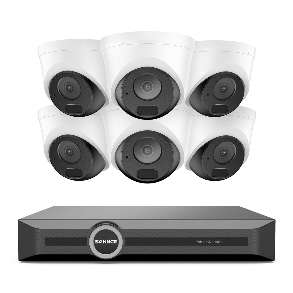 3MP 8 Channel PoE Security System, 6MP NVR, S+265., Smart Motion Detection, Smart Playback, Smart Notification with Image Attached
